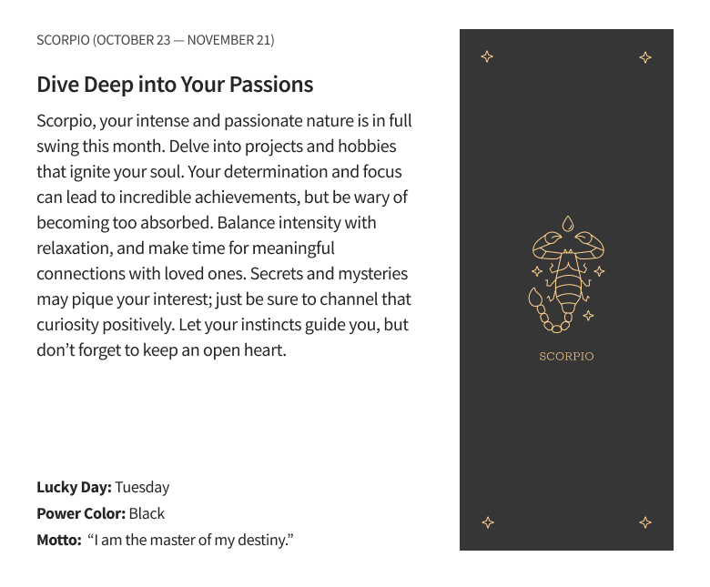 Знаки зодиака на английском языке