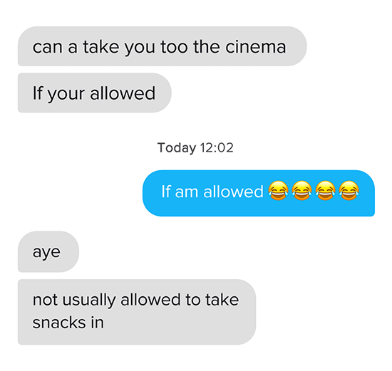 Not allowed to take snacks in
