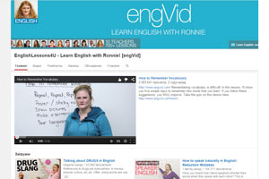 Видеоканал преподавателя-носителя языка Ронни поможет выучить английский язык