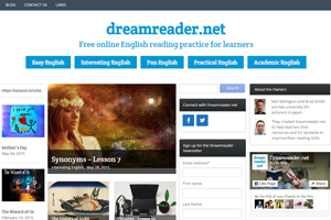 Dreamreader - это сайт с аутентичными статьями из Интернета на английском